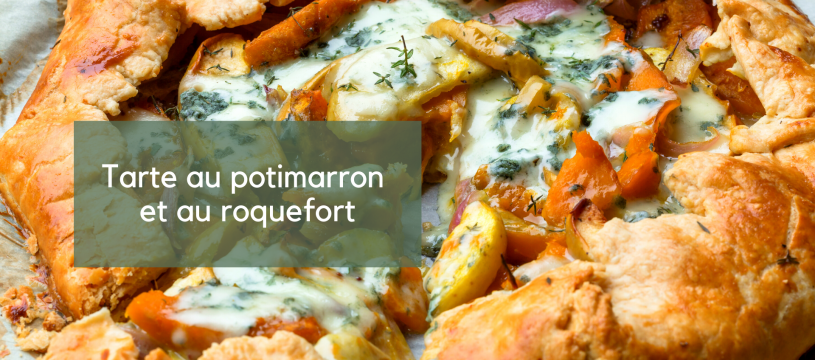 Tarte au potimarron et au roquefort